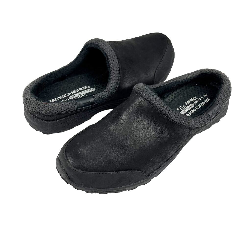 Skechers Reggae Fest 2.0 Descent Black Mules Size 7.5